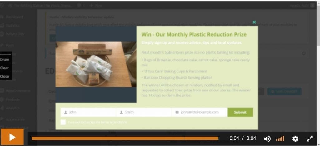 photo of video for how to add a pop up to your website