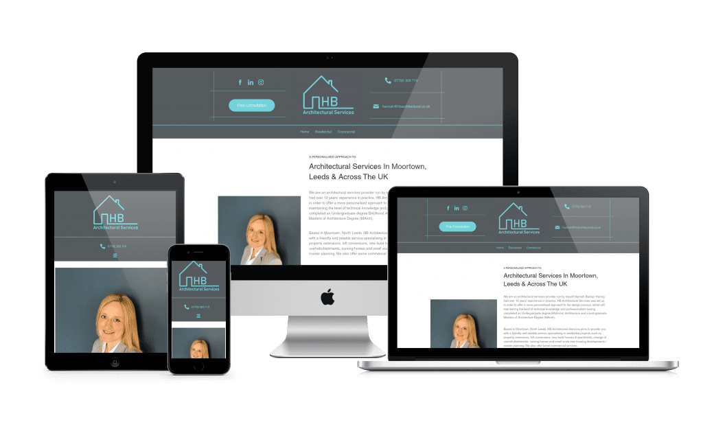 New website built for architectural services business in Leeds by Wildood Digital