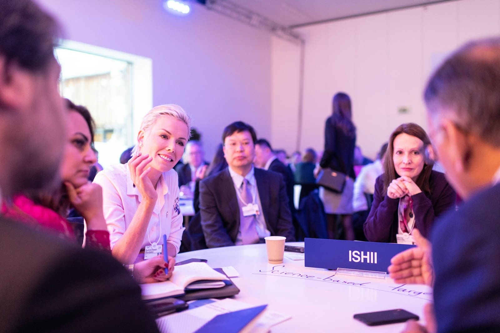 business networking group at the table