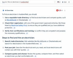 The AI overview results