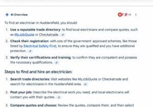 The AI overview results
